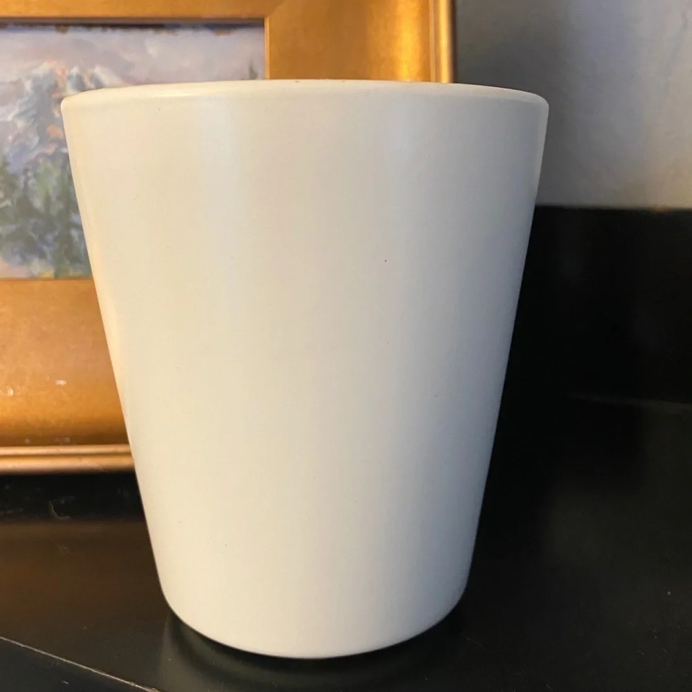 Matte Off White Stoneware Vase